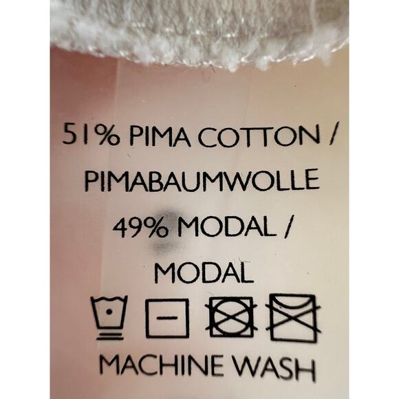 Peruvian Connection Pima Cotton Modal White Classic Button Down Top Medium - Picture 6 of 6